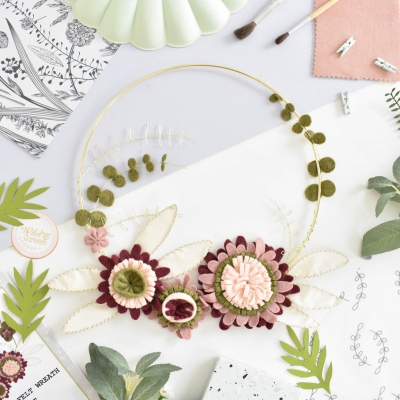 Floral Felt Wreath Project